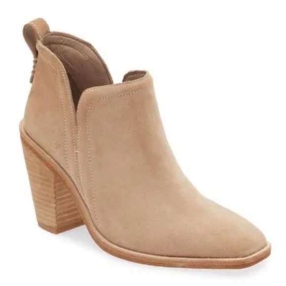 JEFFERY CAMPBELLNEW!! Rosee Heeled Ankle Bootie in Beige Suede Size 11